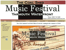 Tablet Screenshot of coalshedmusicfestival.com